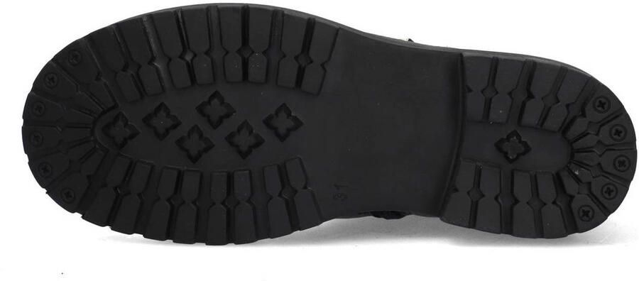 Braqeez 425762-589 Meisjes Biker Boots Zwart Leer Gesp Met Rits - Foto 3