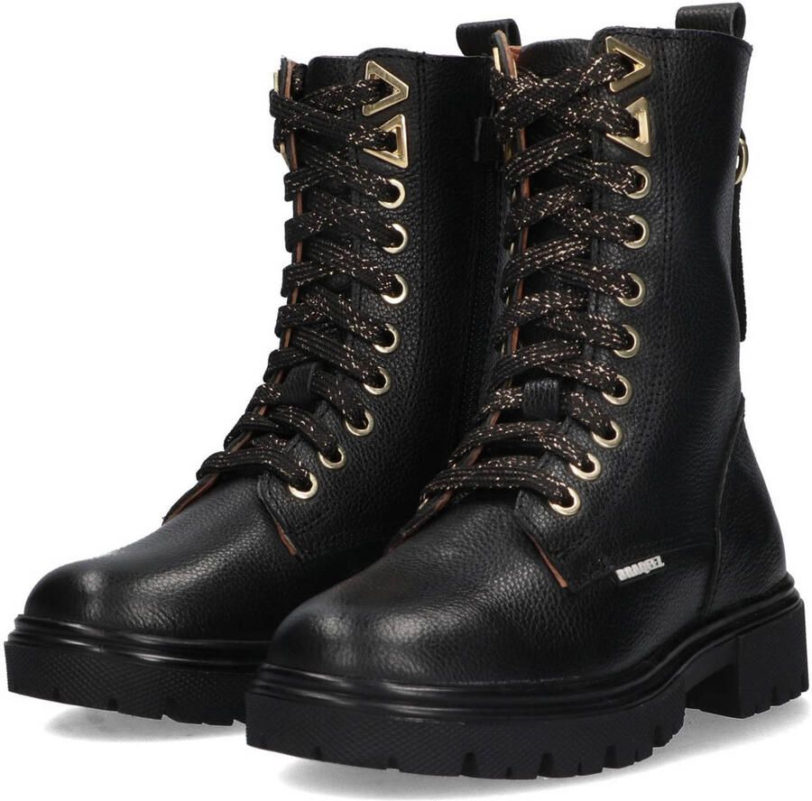 Braqeez 425784-589 Meisjes Veterboots Zwart Leer Veters - Foto 3