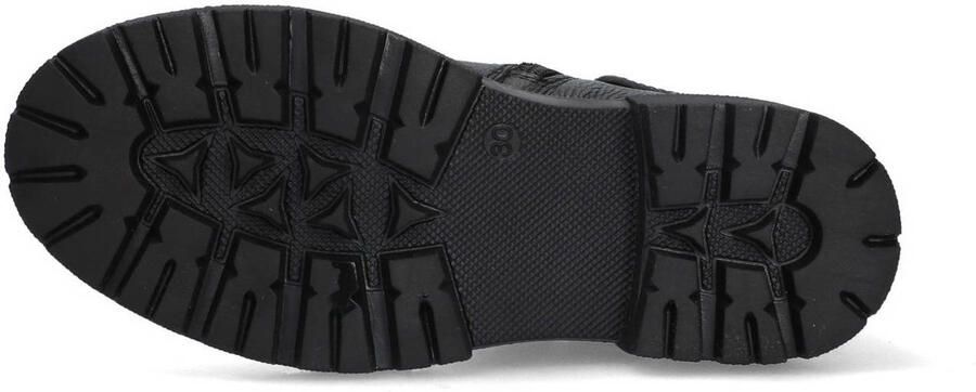 Braqeez 425783-589 Meisjes Biker Boots Zwart Leer Gesp Met Rits - Foto 2