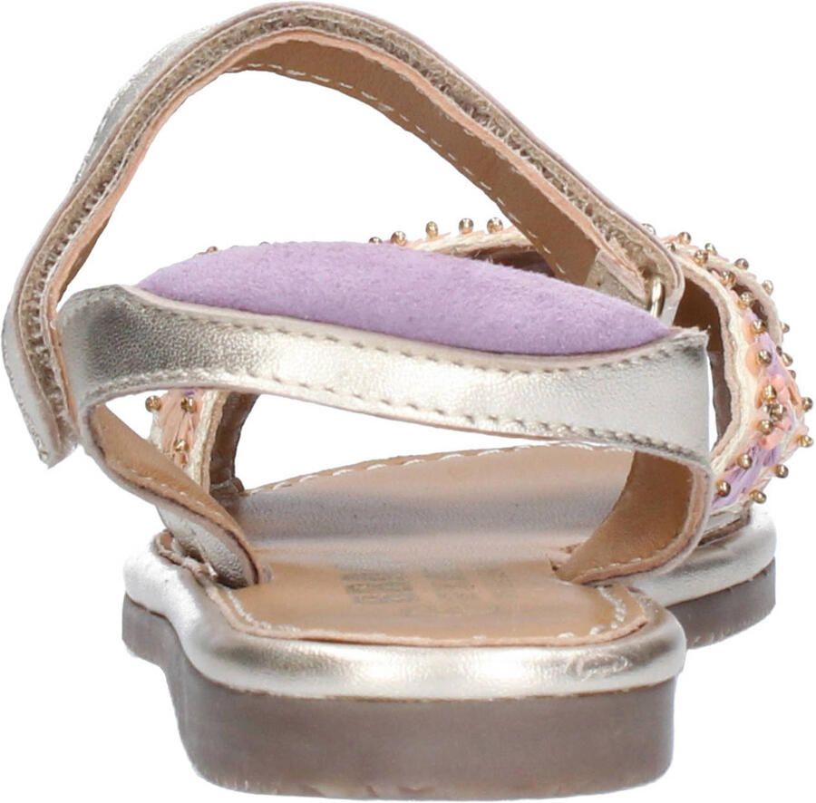 Braqeez 426114-995 Meisjes Platte Sandalen Goud Imitatieleer Klittenband - Foto 2