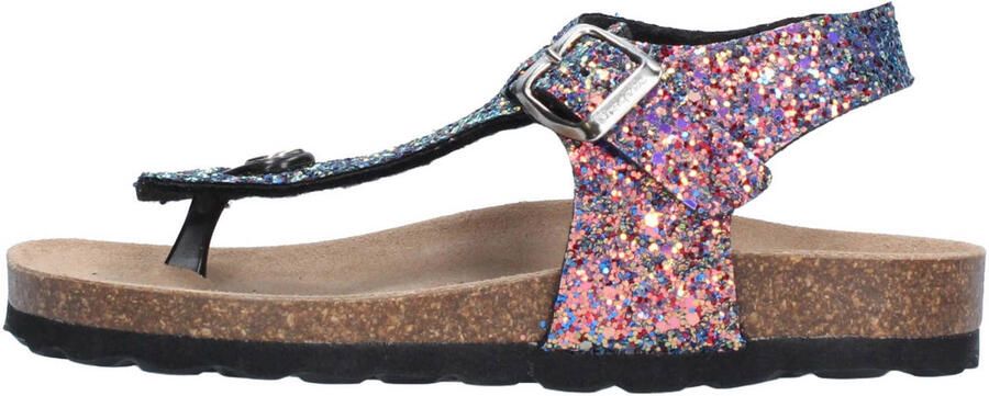 Braqeez 426413-798 Meisjes Platte Sandalen Multicolor Leer Klittenband - Foto 3