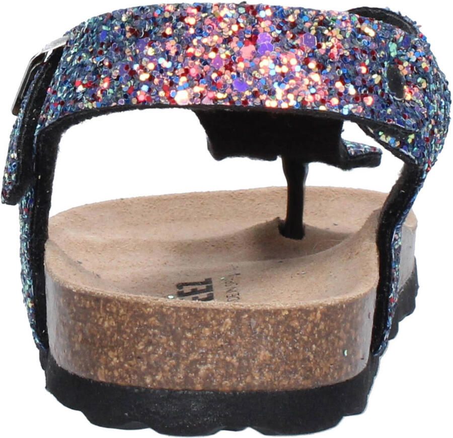 Braqeez 426413-798 Meisjes Platte Sandalen Multicolor Leer Klittenband - Foto 2
