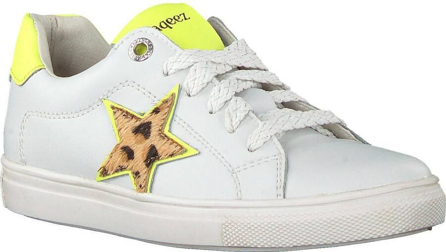 Braqeez Leigh Louwies Meisjes Veterschoenen Wit Leer Ritssluiting - Foto 2