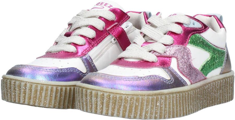 Braqeez 426230-996 Meisjes Lage Sneakers Roze Imitatieleer Veters - Foto 2