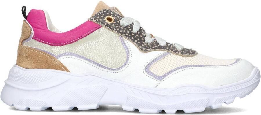 Braqeez Reece Run Lage sneakers Leren Sneaker Meisjes Kids Beige