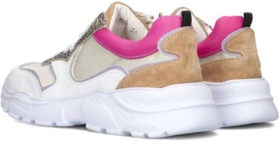 Braqeez Reece Run Lage sneakers Leren Sneaker Meisjes Kids Beige - Foto 2