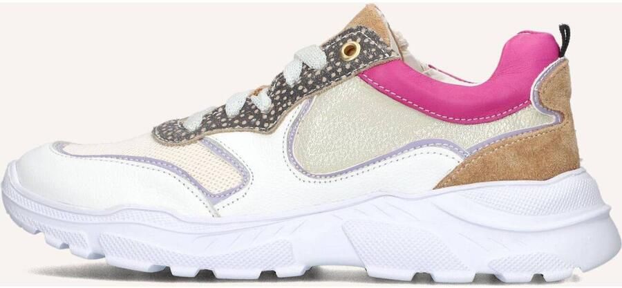 Braqeez Reece Run Lage sneakers Leren Sneaker Meisjes Kids Beige - Foto 3