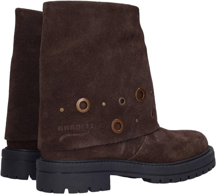 Braqeez suède enkelboots donkerbruin - Foto 2