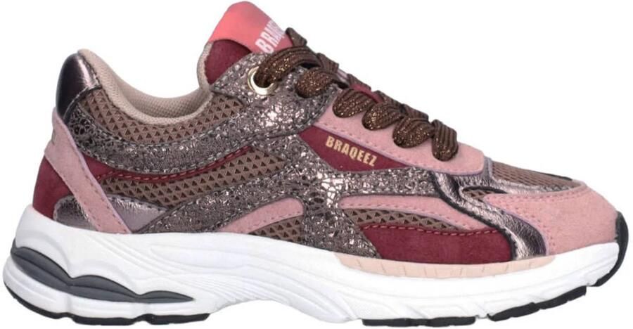 Braqeez suède sneakers roze