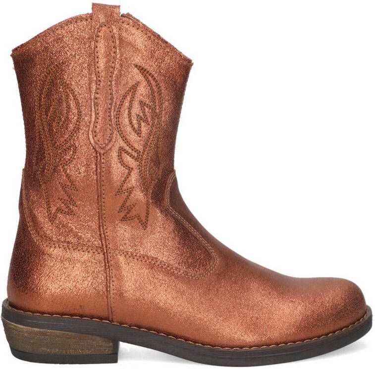 Braqeez 423730-937 Meisjes Cowboy Boots Bruin Leer Veters