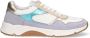 Braqeez 424475-476 Meisjes Lage Sneakers Paars Wit Grijs Leer Veters - Thumbnail 1