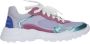 Braqeez 424282-926 Meisjes Lage Sneakers Paars Roze Blauw Leer Veters - Thumbnail 1