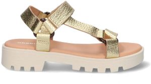 Braqeez 423003-595 Meisjes Platform Sandalen Goud Leer Klittenband
