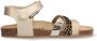 Braqeez 425410-794 Meisjes Platte Sandalen Goud Leer Klittenband - Thumbnail 1