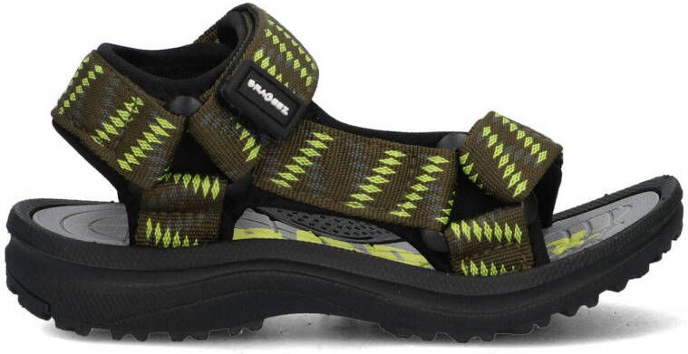 Braqeez Sky Sport Jongens Sportsandalen Groen Textiel Klittenband