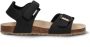 Braqeez 425450-789 Jongens Platte Sandalen Zwart Leer Klittenband - Thumbnail 1