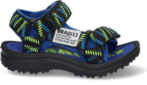 Braqeez sandalen blauw met gele details