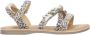 Braqeez 425018-506 Meisjes Platte Sandalen Beige Leer Klittenband - Thumbnail 1