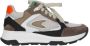 Braqeez 424266-411 Jongens Lage Sneakers Bruin Grijs Zwart Nubuck Veters - Thumbnail 1