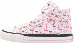 British Knights Dee hoge sneakers met dierenprint wit roze