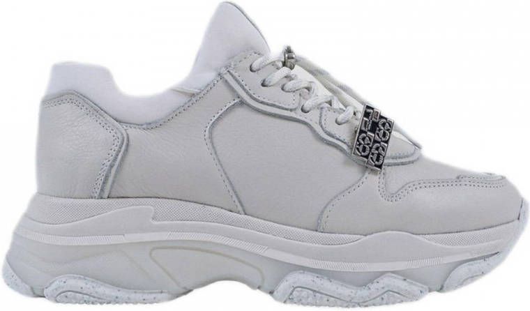 BRONX Baisley leren chunky sneakers off white