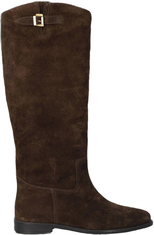 BRONX Fe-lise suède laarzen donkerbruin