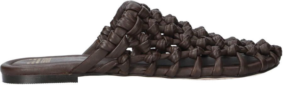 Bronx dames slipper Annaya leder bruin