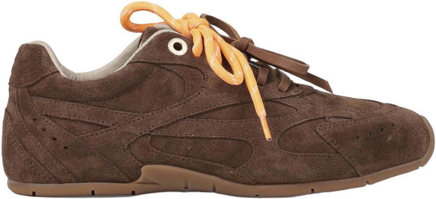 BRONX Myr-aa suède sneakers bruin