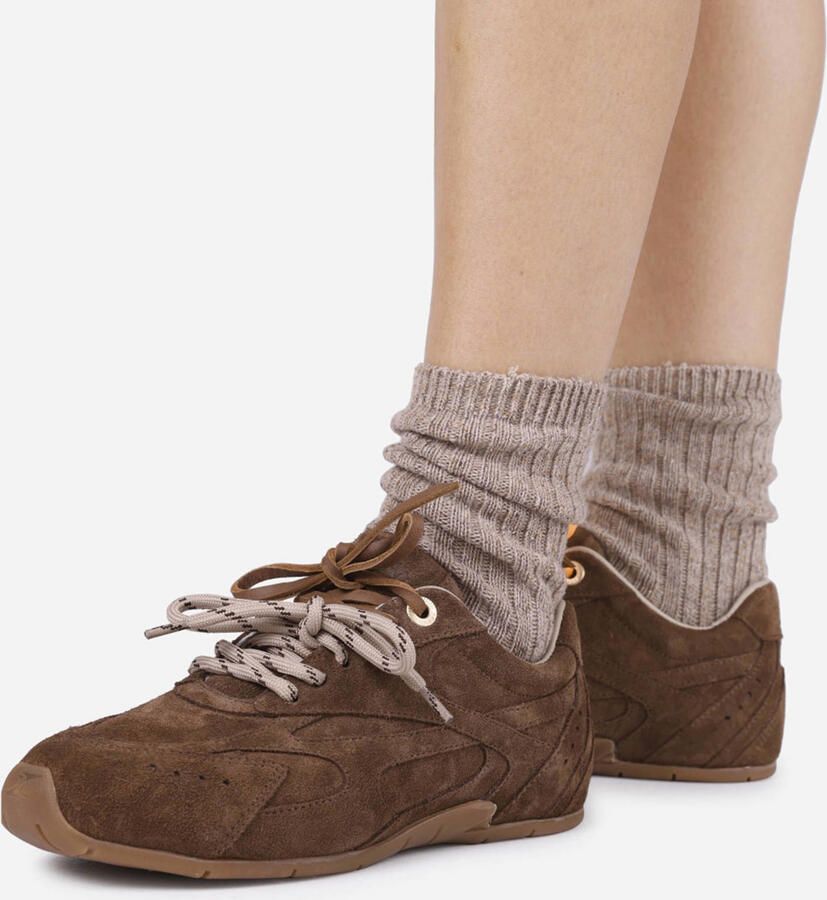 BRONX Myr-aa suède sneakers bruin - Foto 2
