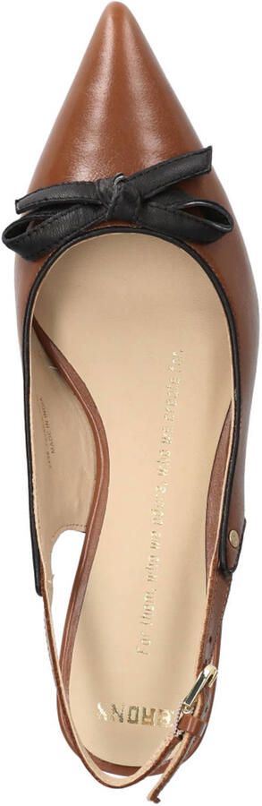 BRONX New-fabia leren loafers met strikje bruin - Foto 3