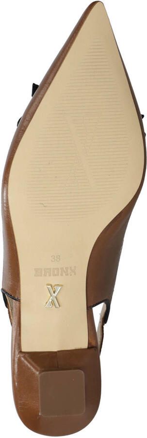 BRONX New-fabia leren loafers met strikje bruin - Foto 2