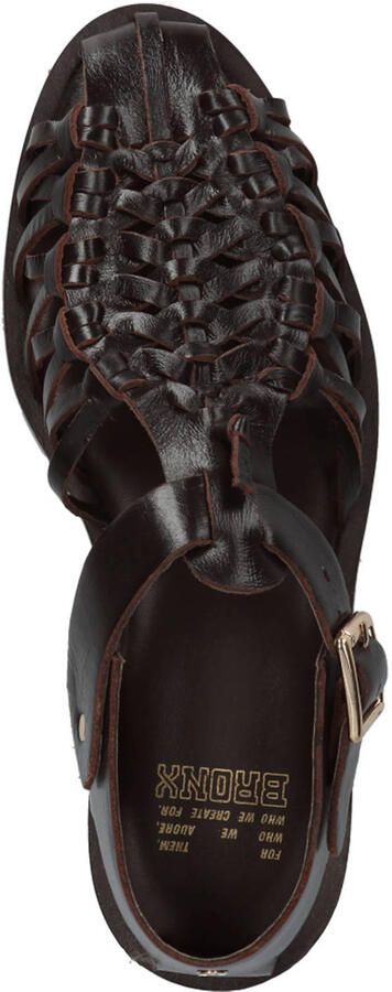 BRONX Next-wagon leren sandalen donkerbruin - Foto 2