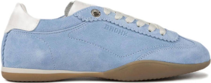 BRONX Park-err suède sneakers lichtblauw