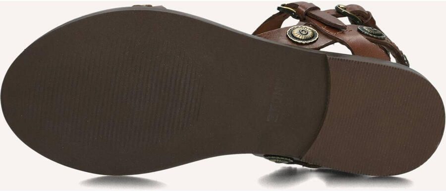 Bronx Bruine Leren Sandalen met Gouden Details Brown Dames - Foto 3