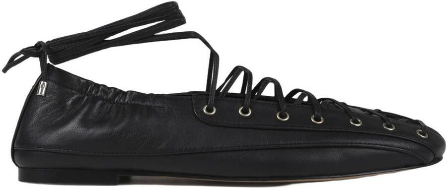 BRONX Ser-ajaa leren ballerina's zwart