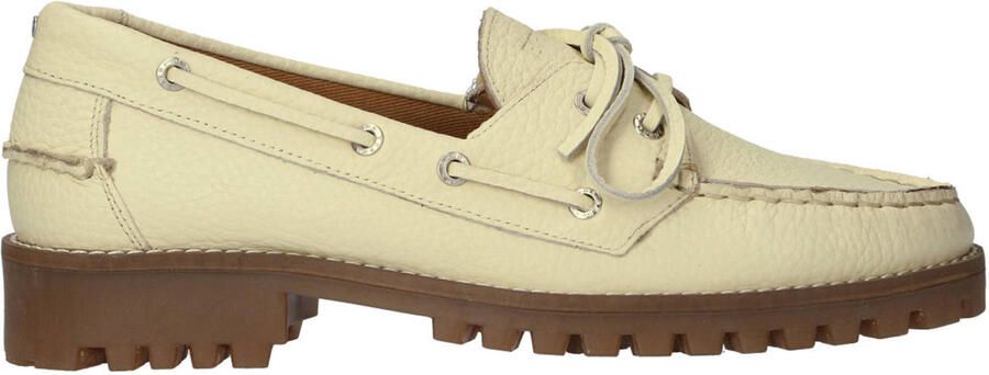 BRONX sie-nna leren bootschoenen lichtgeel