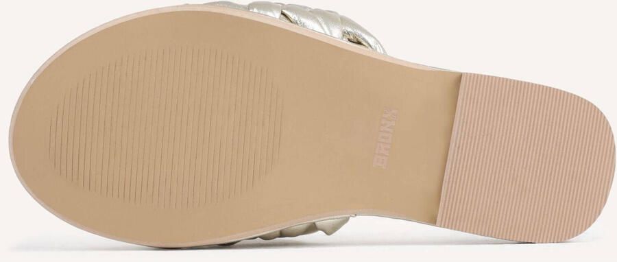 Bronx Gouden Leren Slippers Delan-y 8520-m - Foto 4