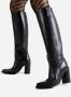 Bronx Zwarte Hoge Laars Eye-Catcher Black Dames - Thumbnail 2