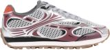 BRONX Tro-nic sneakers donkerrood zilver - Rood/Zilver