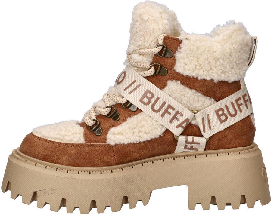 Buffalo Aspen Com Mid Warm gevoerde chunky veterboots cognac ecru - Foto 2