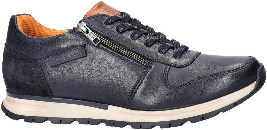 Bugatti leren sneakers donkerblauw