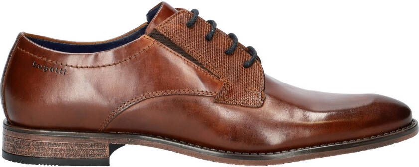 Bugatti leren veterschoenen cognac