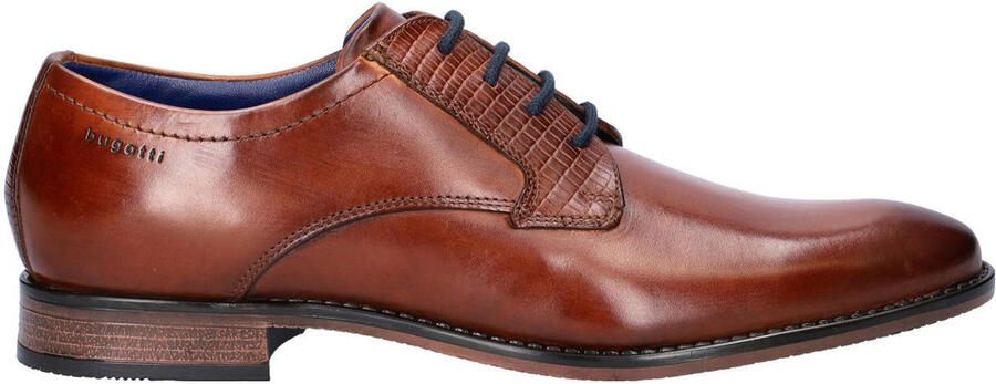 Bugatti leren veterschoenen cognac