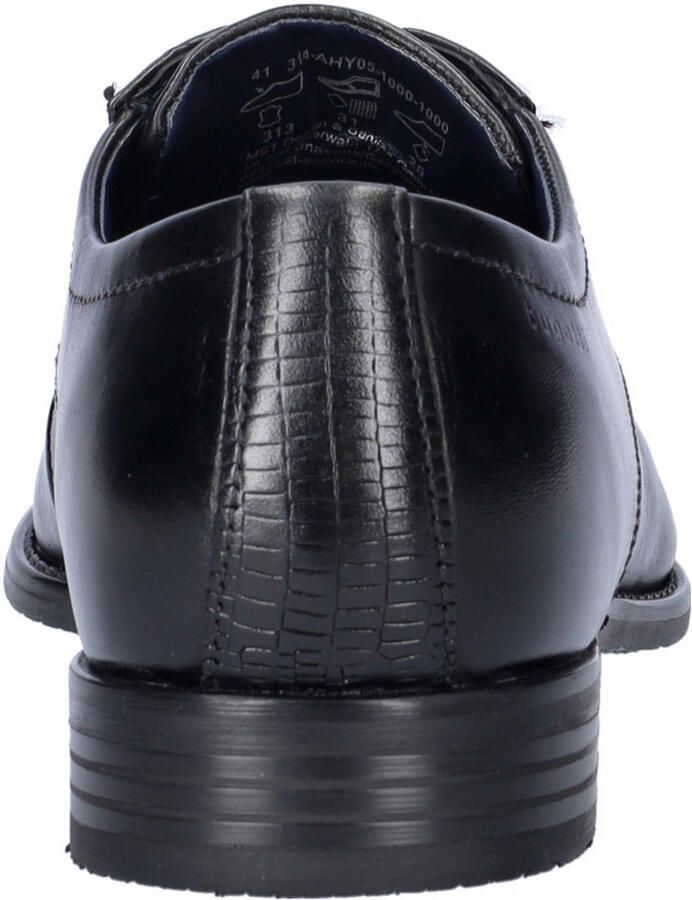 Bugatti leren veterschoenen zwart - Foto 2