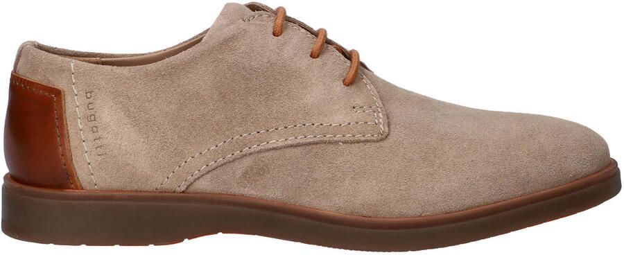 Bugatti Lewis suède veterschoenen beige