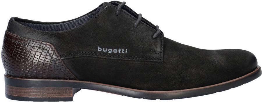 Bugatti nubuck veterschoenen zwart