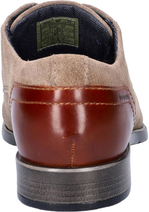Bugatti suède veterschoenen taupe cognac - Foto 3