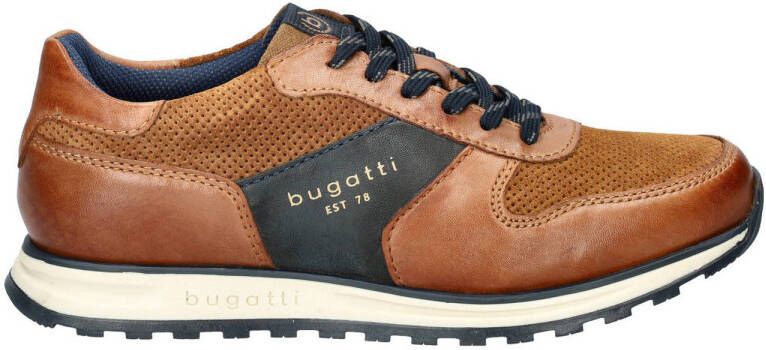 Bugatti leren sneakers cognac