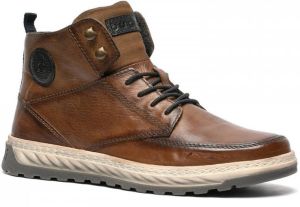 Bugatti leren heren veterboots Cognac Echt leer Uitneembare zool