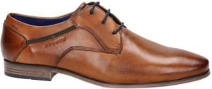 Bugatti leren veterschoenen cognac
